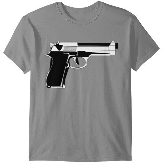 Discover 9 mm gun 01 T png T-shirt