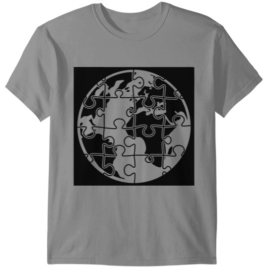 Discover puzzle planet part earth world puzzle puzzle piece T-shirt
