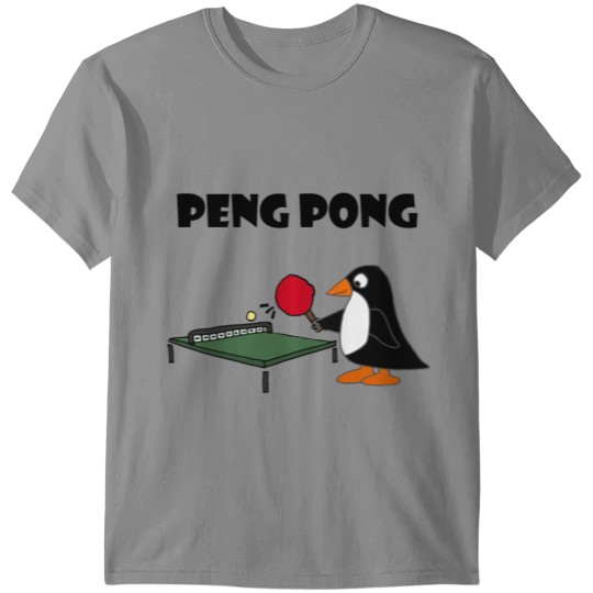 Discover Funny Penguin Playing Ping Ball Pun T-shirt