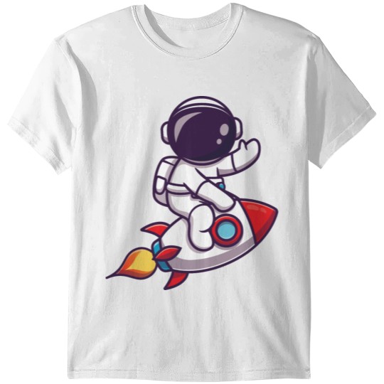 Discover Astronaut Riding Rocket T-shirt