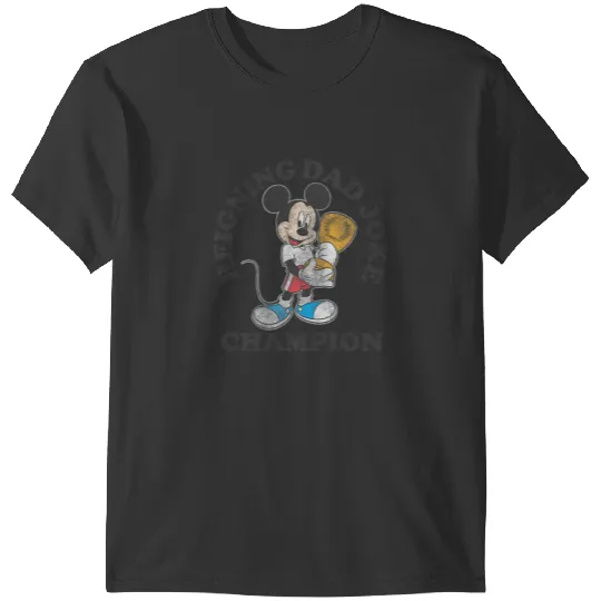Disney Mickey Classic Father's Day Mickey Dad Joke Champion T-Shirts