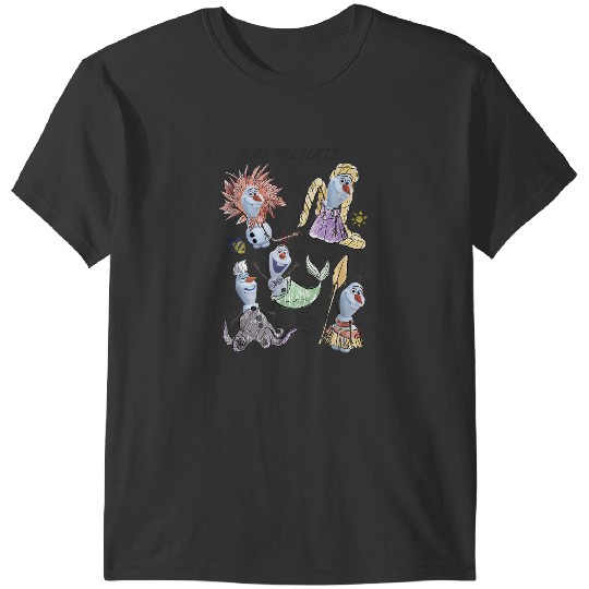 Disneyss Olaf Presents Classic Costume Sketches T-Shirts