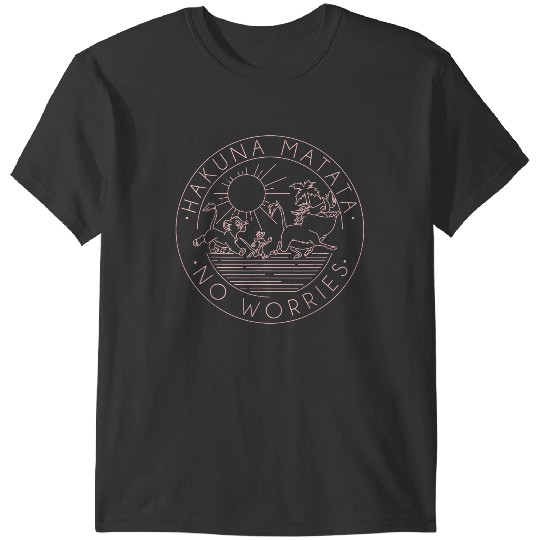 Disneyss The Lion King Hakuna Matata No Worries Outline Logo T-Shirts