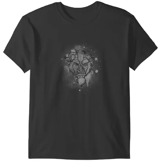 Disneyss Beauty And The Beast Ink Splatter Beast T-Shirts