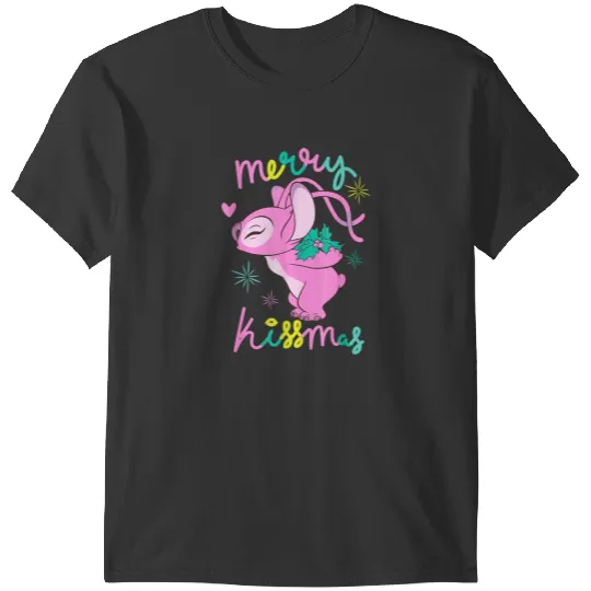 Disneyss Lilo Stitch Christmas Angel Merry Kisssmas Mistletoe T-Shirts