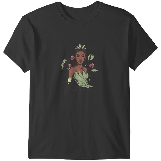 Disney The Princess And The Frog Princess Tiana Retro Sketch T-Shirts