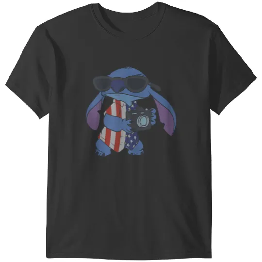 Disneyss Lilo Stitch 4th Of July Americana Chill Out Stitch T-Shirts