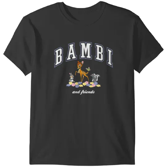 Disneyss Bambi And Friends Thumper Flower College Style Logo T-Shirts