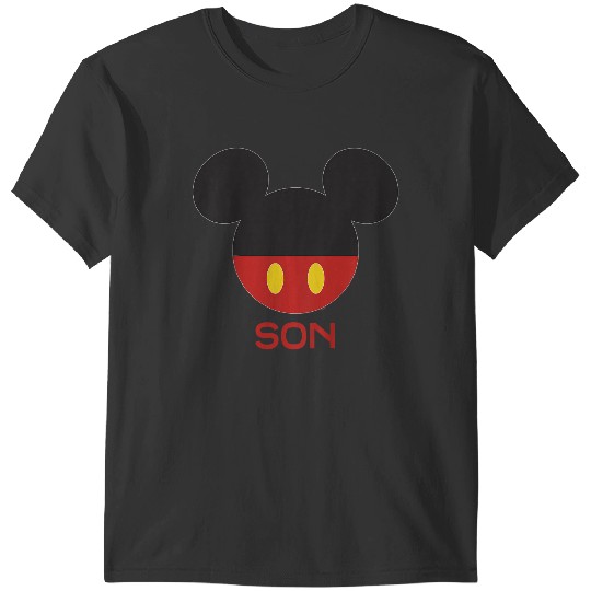 Disney Mickey Mouse Red Shorts Icon Son Family T-Shirts
