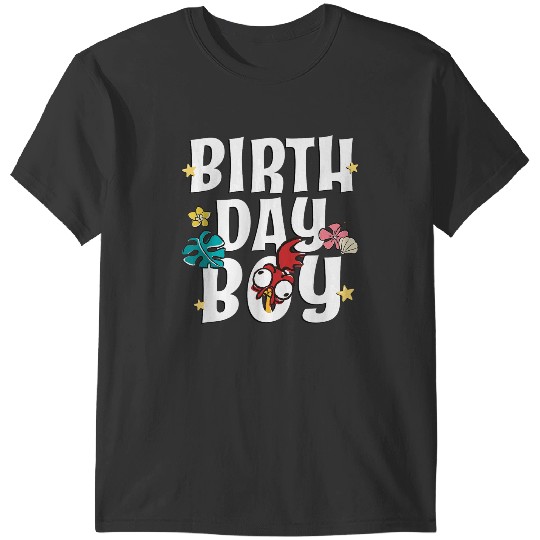 Disneyss Moana Birthday Boy Cute Hei Hei Big Chest Text Logo T-Shirts