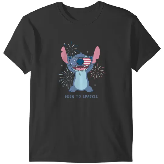 Disneyss Lilo Stitch 4th Of July Born To Sparkle Americana T-Shirts
