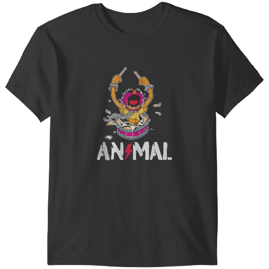 Disneyss The Muppets Animal Rock And Roll Drums Graffiti Logo T-Shirts