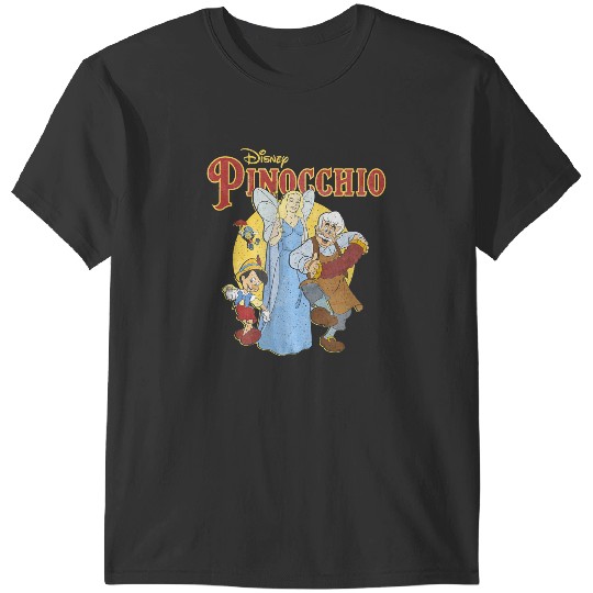 Disney Pinocchio Classic Group Movie Poster T-Shirts