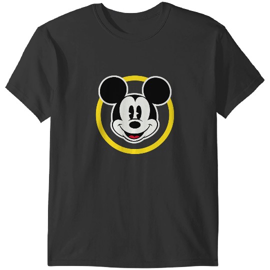 Amazonss Essentials Disney Smiling Mickey in Yellow Circle T-Shirts