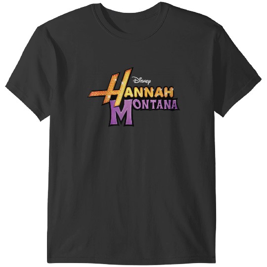 Disneyss Hannah Montana Classic Iconic Big Chest Text Logo T-Shirts