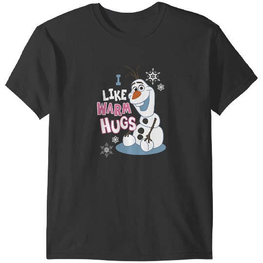 disney frozens Christmas Olaf I Love Warms Hugs Portrait T-Shirts