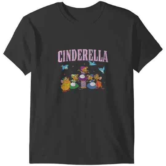 Disney Cinde Cute Cinderellas Helpers Group Shot Logo T-Shirts