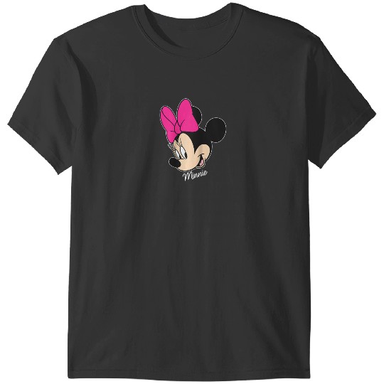 Disney Mickey And Friends Minnie Mouse Big Face Raglan Baseball Tee T-Shirts