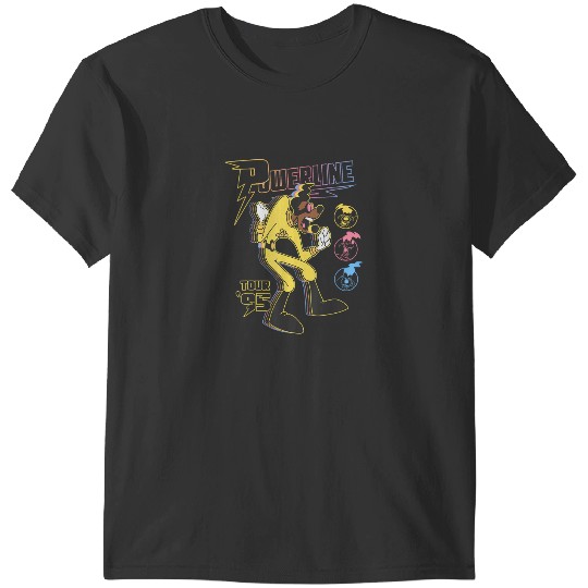 Disney A Goofy Movie Powerline Tour '95 Retro Neon Poster T-Shirt T-Shirts
