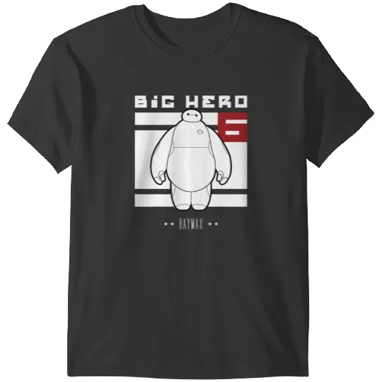 Disney Big Hero 6 Baymax All White Flag T-Shirts
