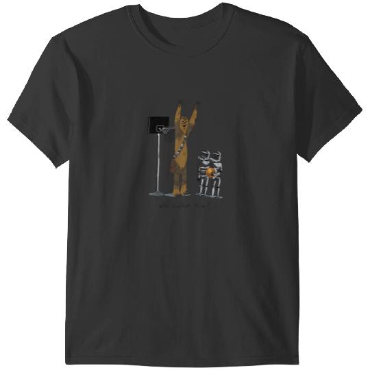 Chewbacca Basketball Who Invited Him Disney+ T-Shirt T-Shirts
