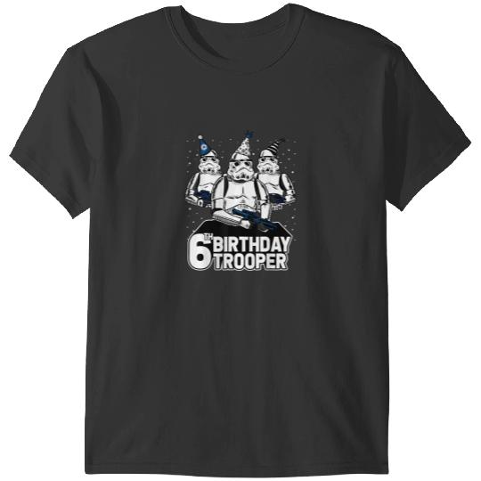 Stormtrooper Party Hats Trio 6th Birthday Disney+ T-Shirt T-Shirts