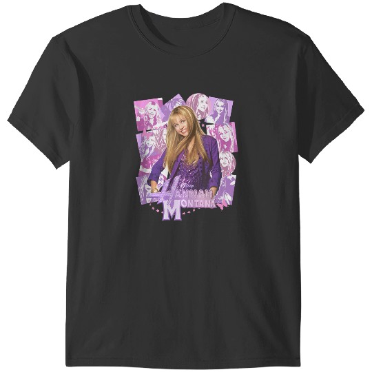 Disneyss Hannah Montana Epic Iconic Collage Big Chest Poster T-Shirts