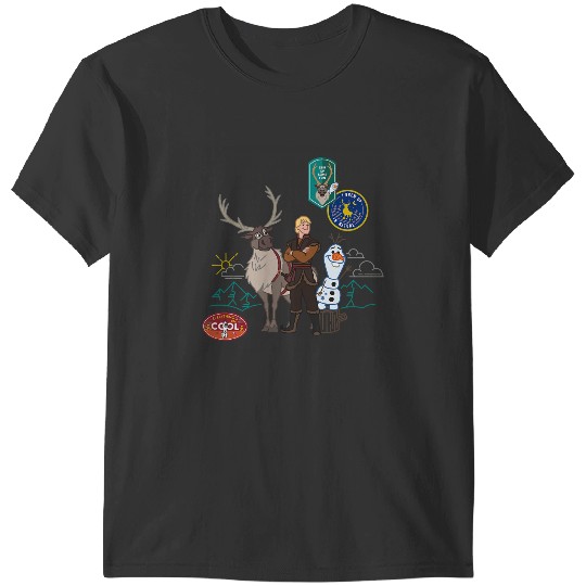 disney frozens 2 Olaf Sven and Kristoff Patches T-Shirts