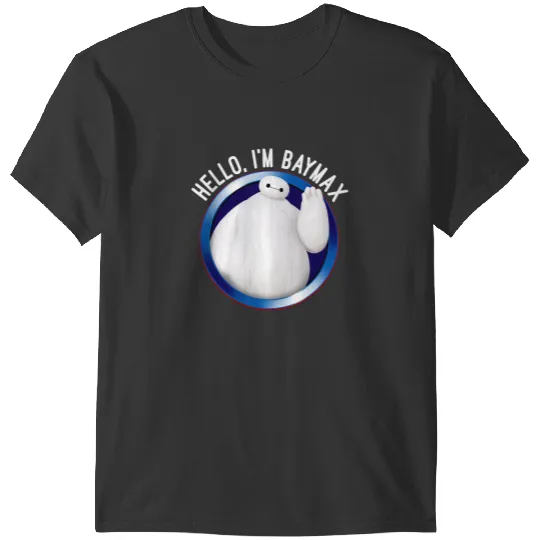 Disney Big Hero 6 Baymax Wave Hello Circle Graphic T-Shirts