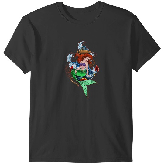 Disneyss Little Mermaid Under The Sea Tattoo Style Portrait T-Shirts