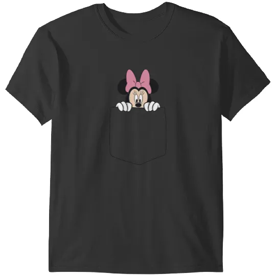 Black Disney Minnie Mouse Classic Fit  - Crew Neck T-Shirts