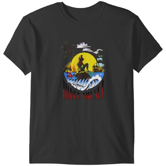 Disneyss The Little Mermaid Under The Sea Silhouette Tattoo T-Shirts