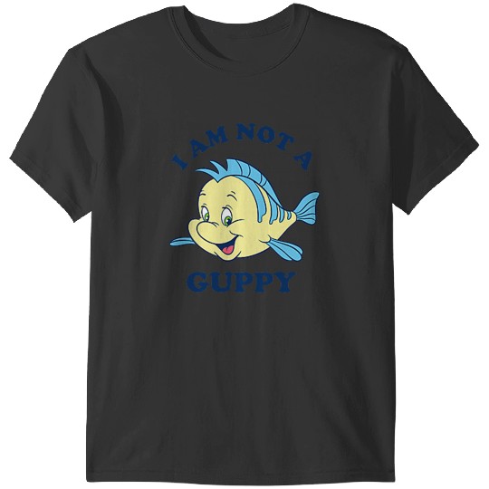 Disneyss The Little Mermaid Flounder I Am Not A Guppy Pocket T-Shirts