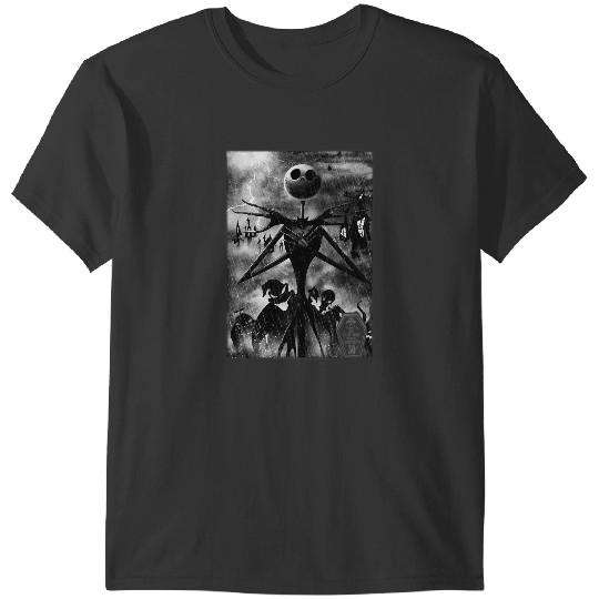 Disney The Nightmare Before Christmas Jack In Graveyard T-Shirts