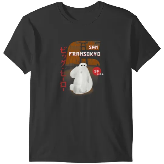 Disney Big Hero 6 San Fransokyo Baymax Kanji  Poster T-Shirts