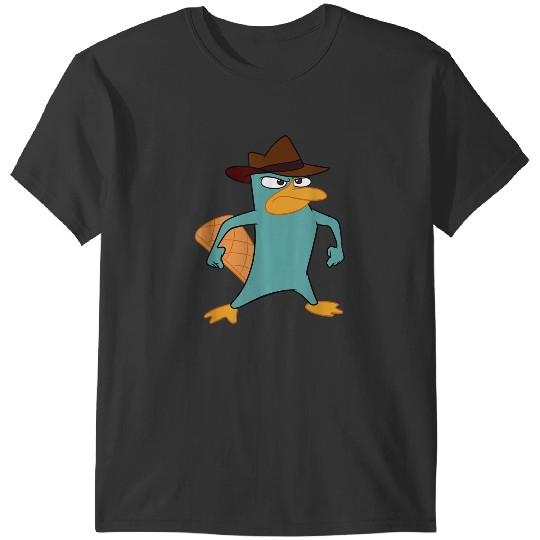 Disneyss Phineas And Ferb Perry The Platypus Bravesss Stance T-Shirts