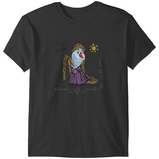 Disney Olaf Presents Rapunzel Costume Sketch T-Shirts