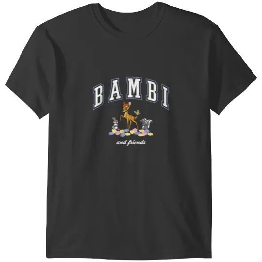 Disney Bambi And Friends Thumper Flower College Style Logo T-Shirts