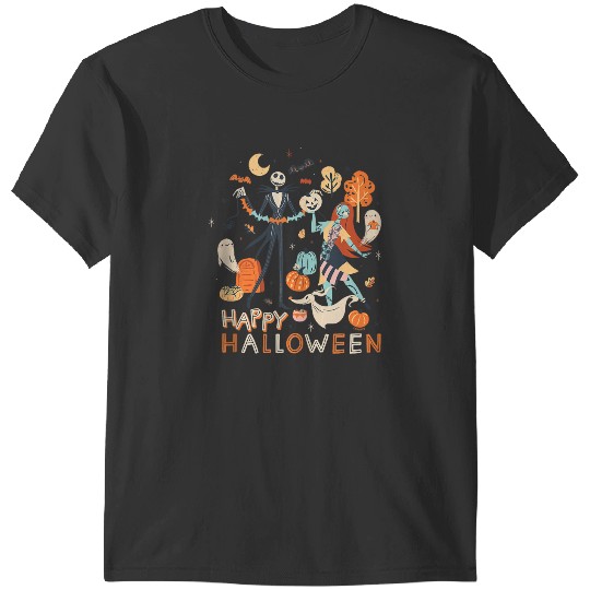 Disneyss The Nightmare Before Christmas Jack Sally Halloween T-Shirts