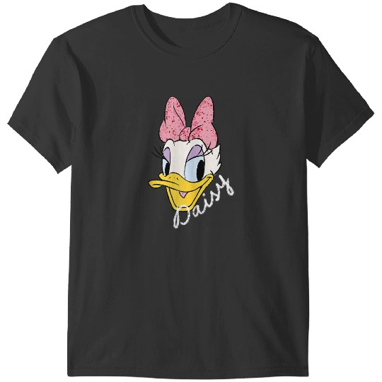 Disneyss Daisy Duck Sassy Glamorous Speckled Bow And Name T-Shirts