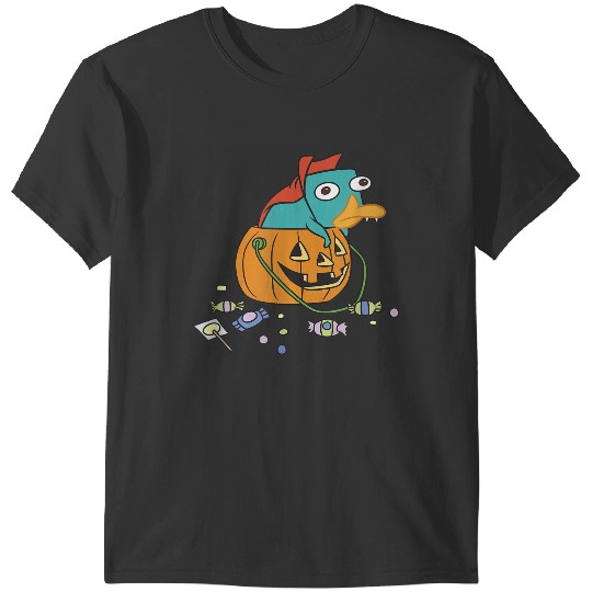 Disneyss Phineas And Ferb Halloween Vampire Perry The Platypus T-Shirts