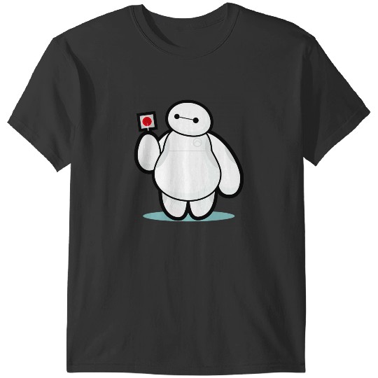 Disney Big Hero 6 Baymax With Lollipop Cute Shot T-Shirts