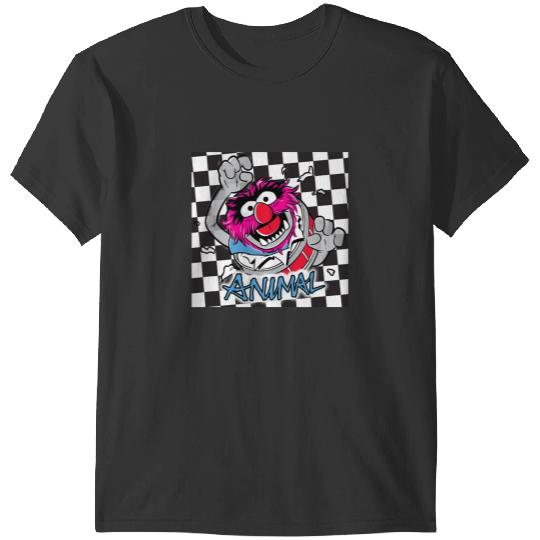 Disney The Muppets Rockstar Animal Checkerboard Portrait T-Shirts