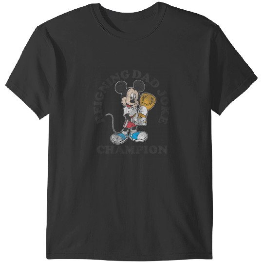 Disney Mickey Classic Father's Day Mickey Dad Joke Champion T-Shirts