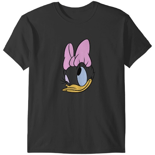 Disneyss Daisy Duck Big Faces Winking Bow T-Shirts