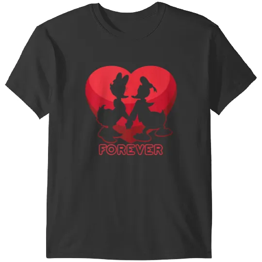 Disneyss Donald And Daisy Duck Forever Heart Valentine's Day T-Shirts