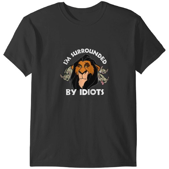 Disney The Lion King Scar I'm Surrounded By Idiots Portrait Raglan Baseball Tee T-Shirts