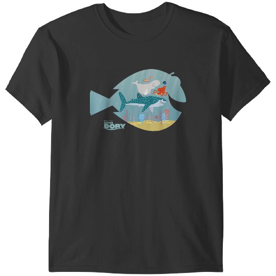 Disneyss Pixars Finding Dory Fish Frame Adventure Crew Logo T-Shirts