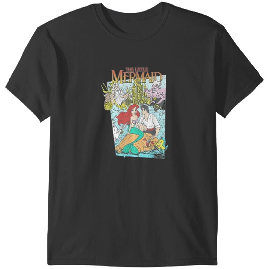 Disneyss The Little Mermaid Vintages Retro Movie Cover Graphic T-Shirts
