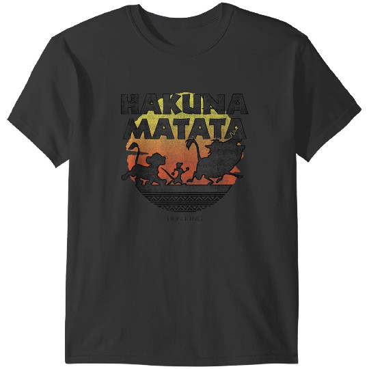 Disneyss The Lion King Hakuna Matata Sunset Silhouette Poster T-Shirts